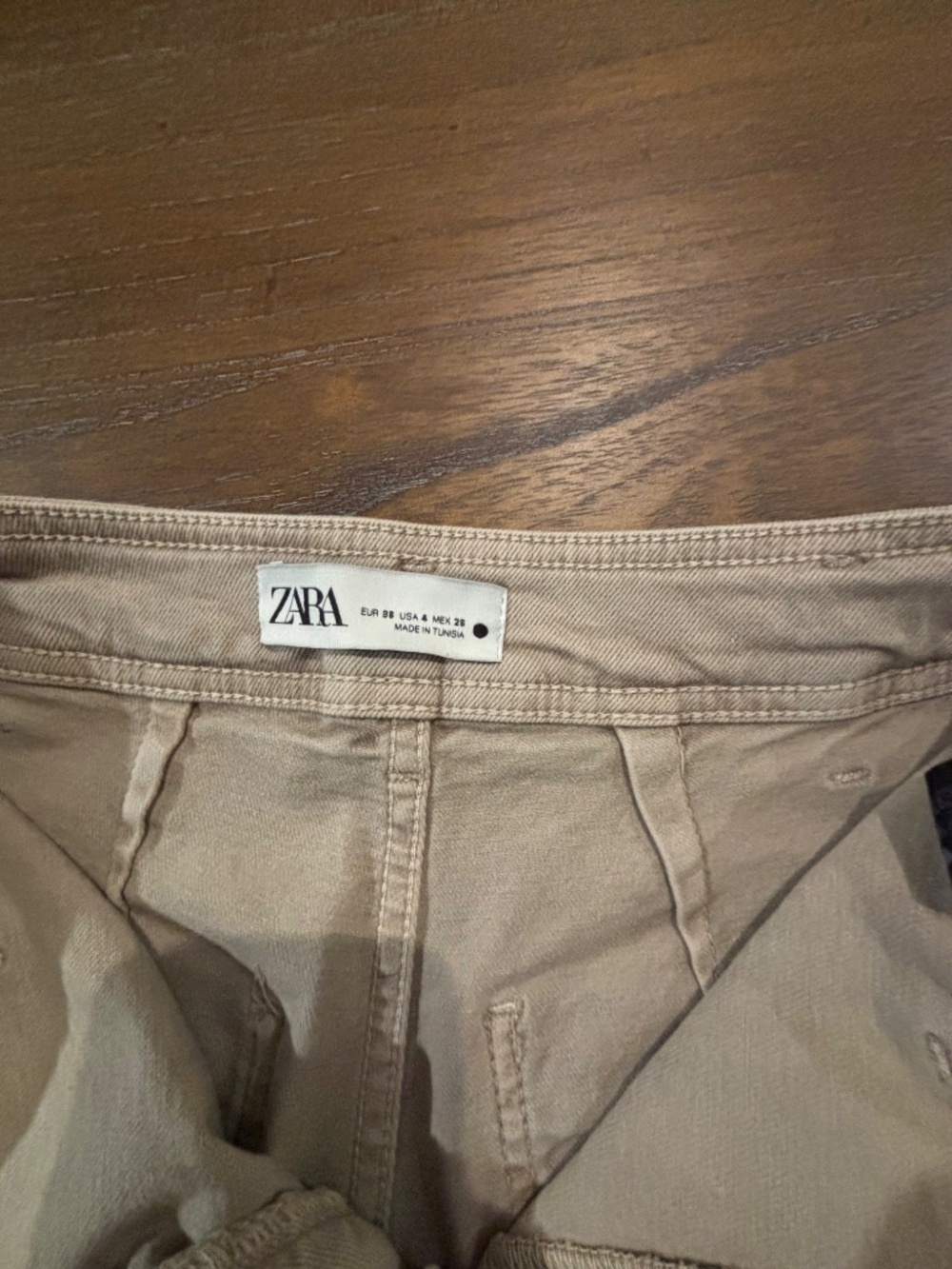 Light Brown Jeans ZARA, Size 4 - Picture 2 of 3